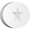 Ekena Millwork Standard Dalton Star Rosette With Square Edge, 5"W x 3 1/4"H x 1/2"P ROSP050X033X050DAL06 - alternate 1